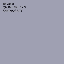 #9FA0B1 - Santas Gray Color Image